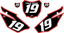 Load image into Gallery viewer, 2019-2025 Honda CRF110 Black Pre-Printed Backgrounds - Red Bold Pinstripe by FactoryRide