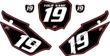 Load image into Gallery viewer, 2019-2025 Honda CRF110 Black Pre-Printed Backgrounds - Red Pinstripe by FactoryRide
