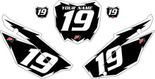 Load image into Gallery viewer, 2019-2025 Honda CRF110 Black Pre-Printed Backgrounds - White Shock by FactoryRide