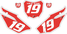 Load image into Gallery viewer, 2019-2025 Honda CRF110 Red Pre-Printed Backgrounds - White Bold Pinstripe by FactoryRide