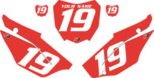 Load image into Gallery viewer, 2019-2025 Honda CRF110 Red Pre-Printed Backgrounds - White Numbers by Factory Ride