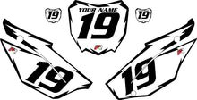 Load image into Gallery viewer, 2019-2025 Honda CRF110 White Pre-Printed Backgrounds - Black Shock by FactoryRide
