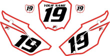 Load image into Gallery viewer, 2019-2025 Honda CRF110 White Pre-Printed Backgrounds - Red Bold Pinstripe by Factory Ride