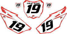Load image into Gallery viewer, 2019-2025 Honda CRF110 White Pre-Printed Backgrounds - Red Shock by FactoryRide