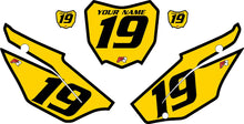 Load image into Gallery viewer, 2019-2025 Honda CRF110 Yellow Pre-Printed Backgrounds - Black Bold Pinstripe by FactoryRide