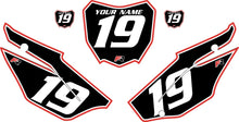 Load image into Gallery viewer, 2019-2025 Honda CRF110 Black Pre-Printed Backgrounds - Red Pro Pinstripe by FactoryRide
