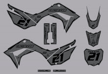 Load image into Gallery viewer, 2019-2025 Honda CRF110 Full Graphics Kit (Grey) Shock Series - CRF110.COM