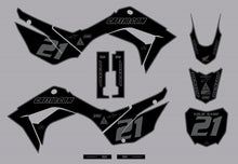 Load image into Gallery viewer, Honda CRF110 Full Graphics Kit Black-Grey Bold Series - CRF110.COM