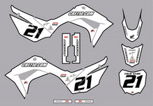 Load image into Gallery viewer, 2019-2021 Honda CRF110 Full Graphics Kit White Bold Series by CRF110.COM