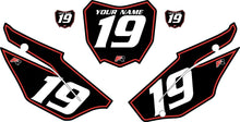 Load image into Gallery viewer, 2019-2024 Honda CRF110 Black Pre-Printed Backgrounds - Red Pinstripe by FactoryRide
