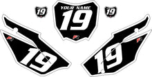 Load image into Gallery viewer, 2019-2024 Honda CRF110 Black Pre-Printed Backgrounds - White Bold Pinstripe by FactoryRide
