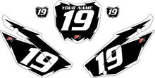 Load image into Gallery viewer, 2019-2024 Honda CRF110 Black Pre-Printed Backgrounds - White Shock by FactoryRide
