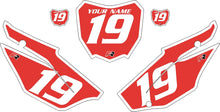 Load image into Gallery viewer, 2019-2024 Honda CRF110 Red Pre-Printed Backgrounds - White Bold Pinstripe by FactoryRide
