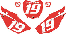 Load image into Gallery viewer, 2019-2024 Honda CRF110 Red Pre-Printed Backgrounds - White Numbers by Factory Ride
