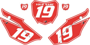 2019-2024 Honda CRF110 Red Pre-Printed Backgrounds - White Pinstripe by FactoryRide