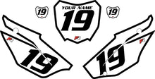 Load image into Gallery viewer, 2019-2024 Honda CRF110 White Pre-Printed Backgrounds - Black Bold Pinstripe by FactoryRide
