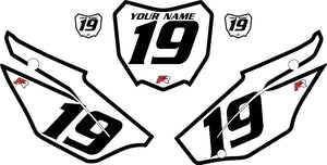 2019-2024 Honda CRF110 White Pre-Printed Backgrounds - Black Bold Pinstripe by FactoryRide