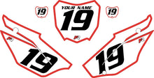 Load image into Gallery viewer, 2019-2024 Honda CRF110 White Pre-Printed Backgrounds - Red Bold Pinstripe by Factory Ride
