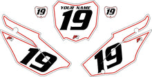 Load image into Gallery viewer, 2019-2024 Honda CRF110 White Pre-Printed Backgrounds - Red Pinstripe by FactoryRide
