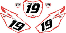 Load image into Gallery viewer, 2019-2024 Honda CRF110 White Pre-Printed Backgrounds - Red Shock by FactoryRide
