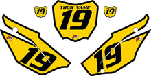 Load image into Gallery viewer, 2019-2024 Honda CRF110 Yellow Pre-Printed Backgrounds - Black Bold Pinstripe by FactoryRide
