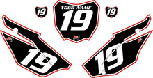 Load image into Gallery viewer, 2019-2024 Honda CRF110 Black Pre-Printed Backgrounds - Red Pro Pinstripe by FactoryRide
