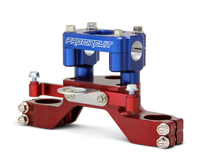 2013-2018 Honda CRF110 Billet Top Triple Clamp by Pro Circuit Racing in Red and Blue.