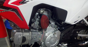2013-2018 Honda CRF110 Reverse Intake Kit shown installed on bike