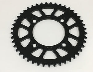 Shows Honda CRF110 Rear Steel Sprocket in Black