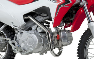 Close up on Yoshimura RS-2 Stainless Head Pipe