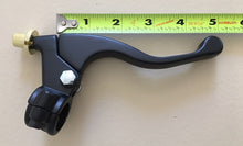 Load image into Gallery viewer, Black Brake Perch with Lever that fits 7/8 Inch Handlebars with tape measure showing Lever is 5 Inches in length
